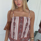 BLAKE TOP - CHOCOLATE PRINT