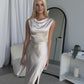 POSAY SATIN MAXI DRESS - CHAMPAGNE