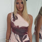 CARLA TOP - CHOCOLATE PRINT