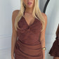 HAPER MAXI DRESS - CHOCOLATE