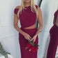 COCO OFF SHOULDER MAXI DRESS - WINE