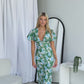 NICKY MAXI DRESS - GREEN PRINT