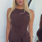 HARPER MINI DRESS - CHOCOLATE