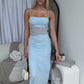 ZARA MAXI DRESS - BABY BLUE