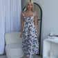 KELSIA FLORAL MIDI DRESS - BLUE
