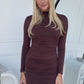 DARCY MINI DRESS - CHOCOLATE