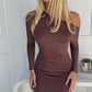 SABRINA MAXI DRESS - CHOCOLATE