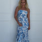 AVA DRESS - BLUE AND WHITE (Limited Edition)