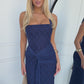 ELSI LACE MAXI DRESS - NAVY