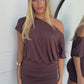 REMI MINI DRESS - CHOCOLATE