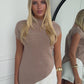 CLEO KNIT TOP - MOCHA
