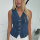 SABEL TOP - BLUE DENIM